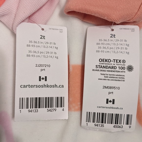 Carter's Fleece 2T Zipper Footed PJs - Picture 4 of 4